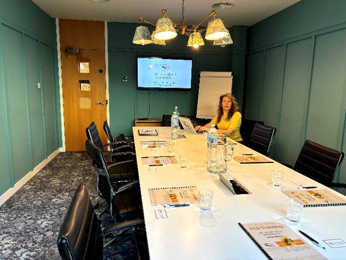 Microsoft Excel training set up for a group in our large training room